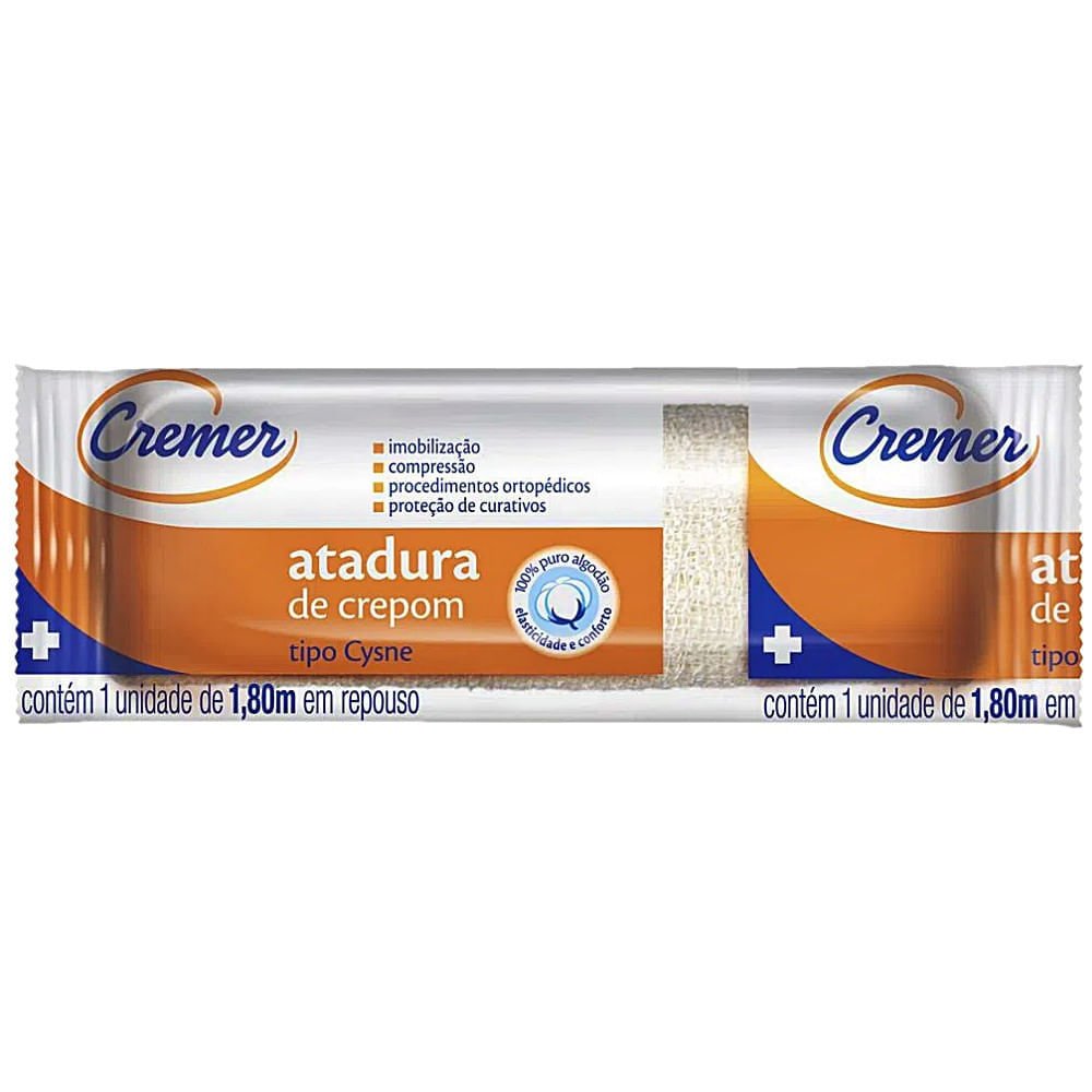 Atadura Crepom Cysne 6cmx1,80m 6 Unidades - CREMER