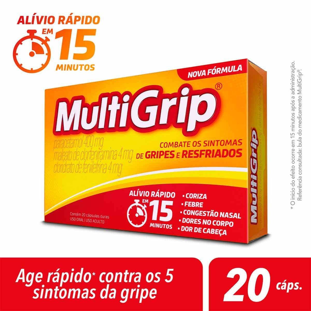 Multigrip Com 20 Comprimidos