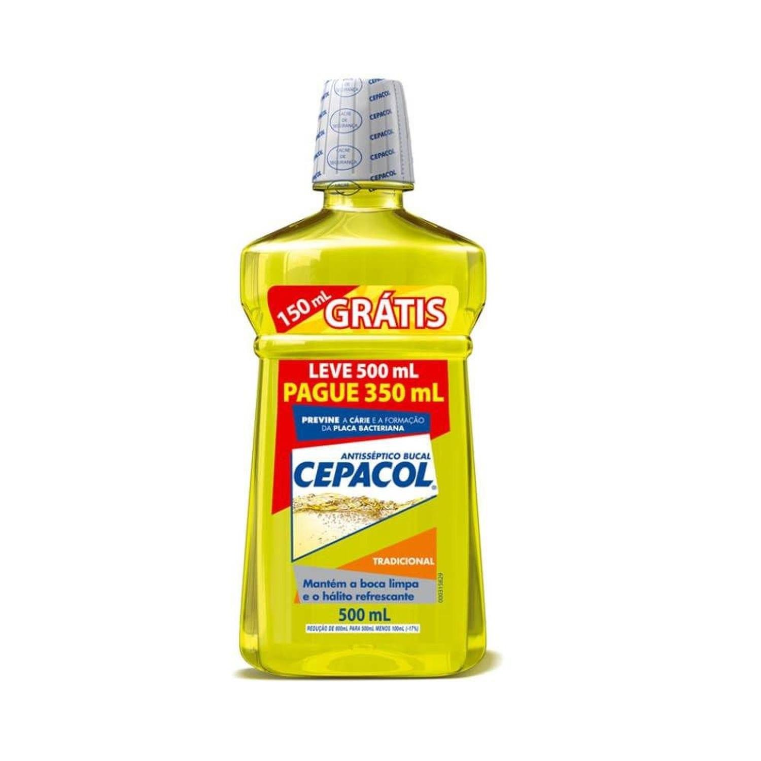 Enxaguante Bucal Cepacol Original Leve 500 ml Pague350 ml