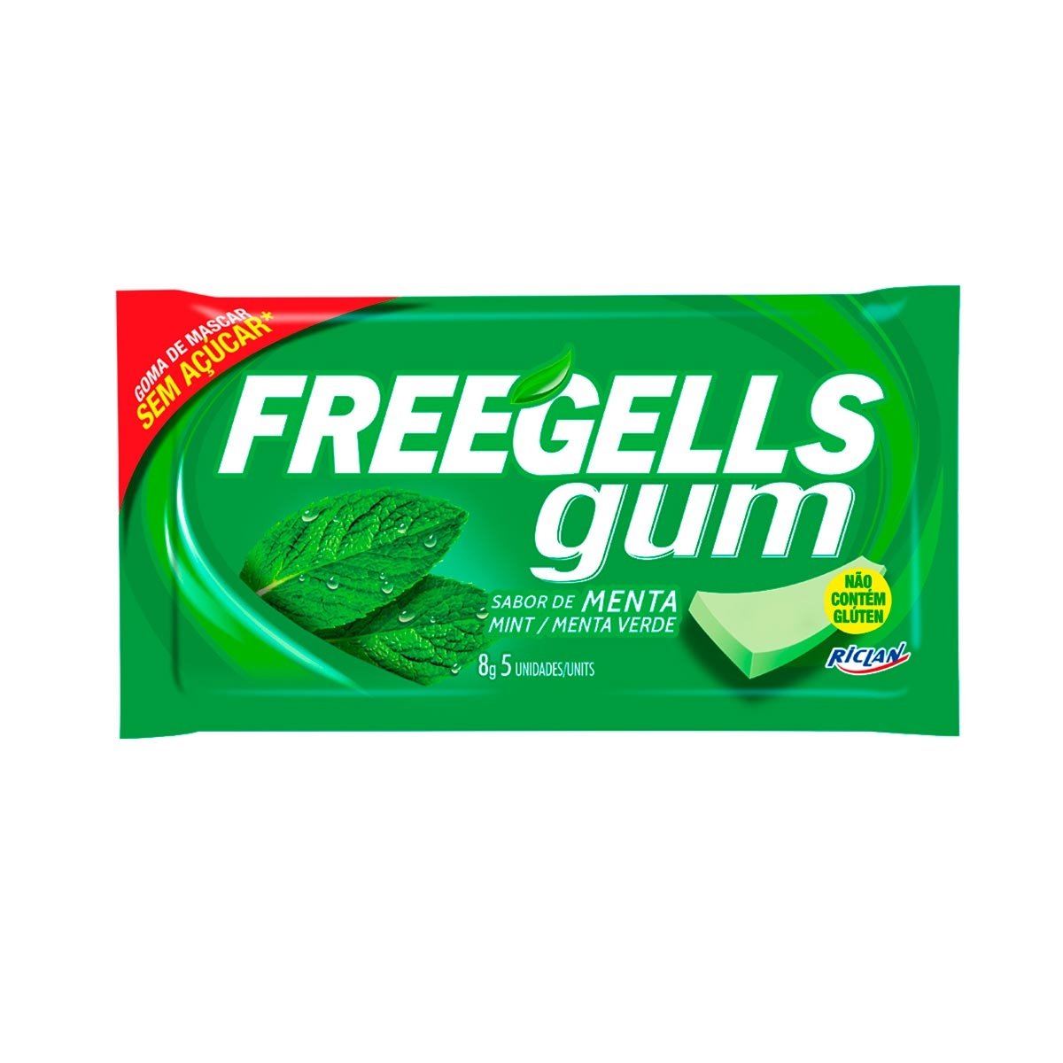 FREEGELLS GUM ZERO MENTA 8G 1UN