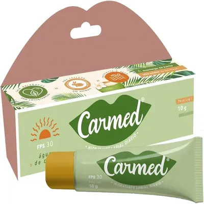 HIDRATANTE LABIAL CARMED AGUA DE COCO FPS30 10G