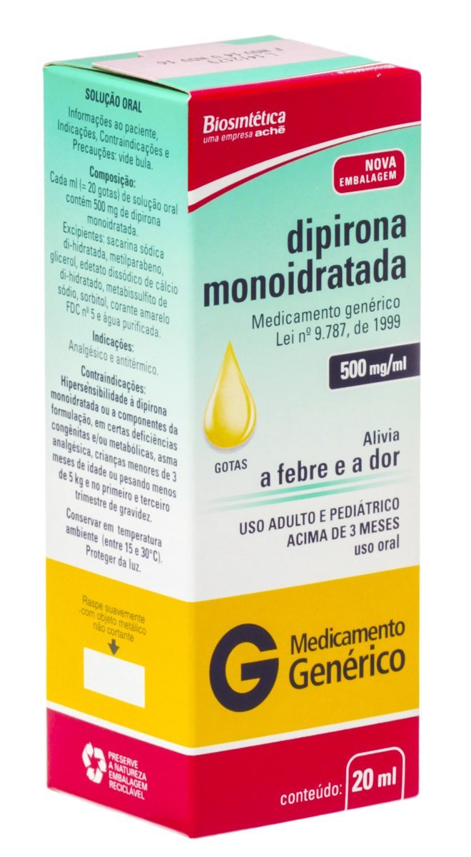 DIPIRONA 500MG/ML GOTAS 20ML