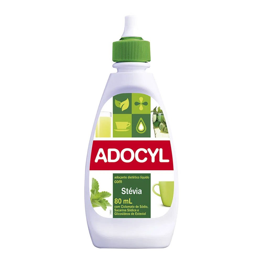 Adoçante Líquido Adocyl Com Stevia 80Ml