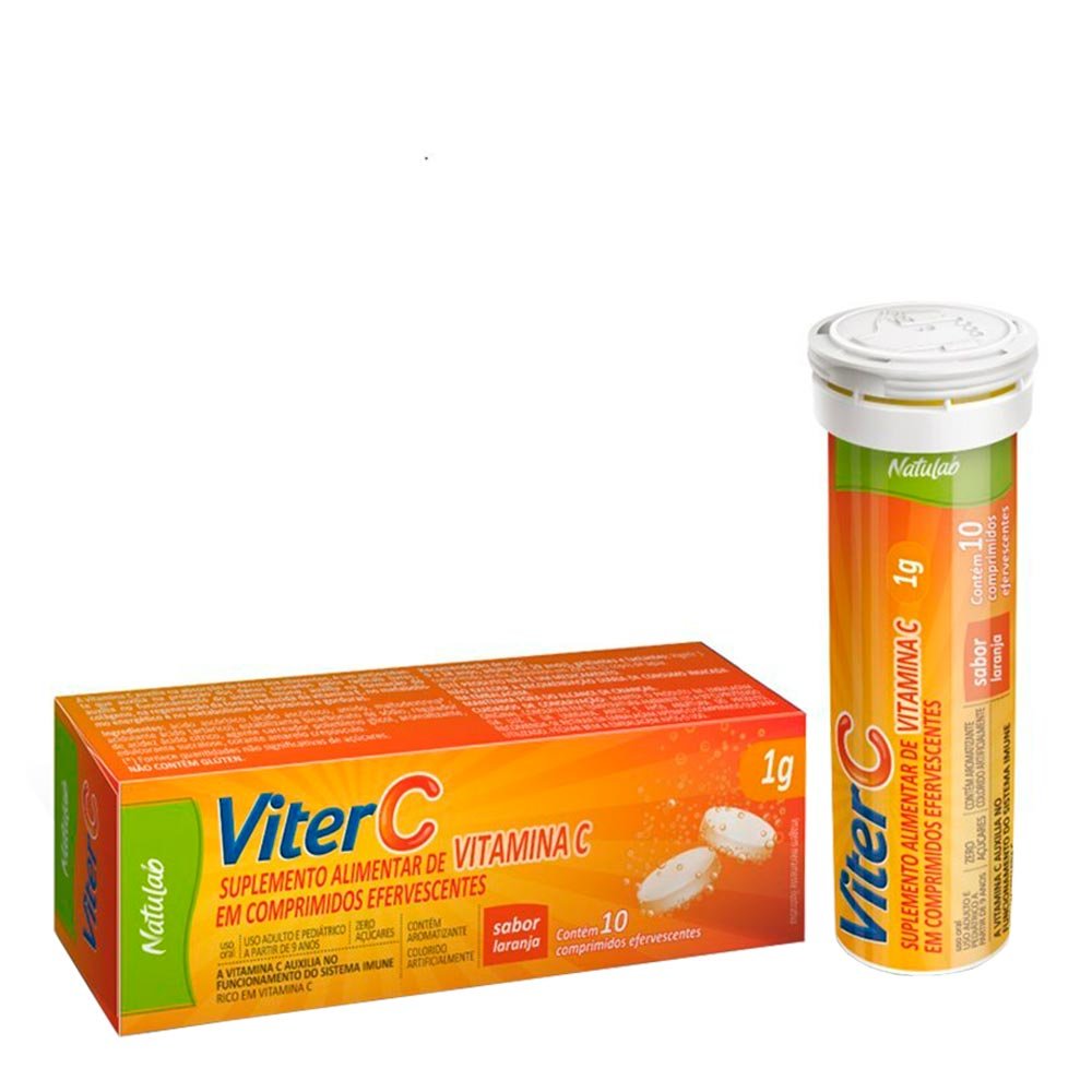 Viter C Efervescente Natulab 1G Com 10 Comprimidos