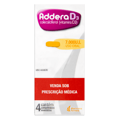 Addera D3 7.000Ui Cosmed Caixa Com 4 Comprimidos Revestidos