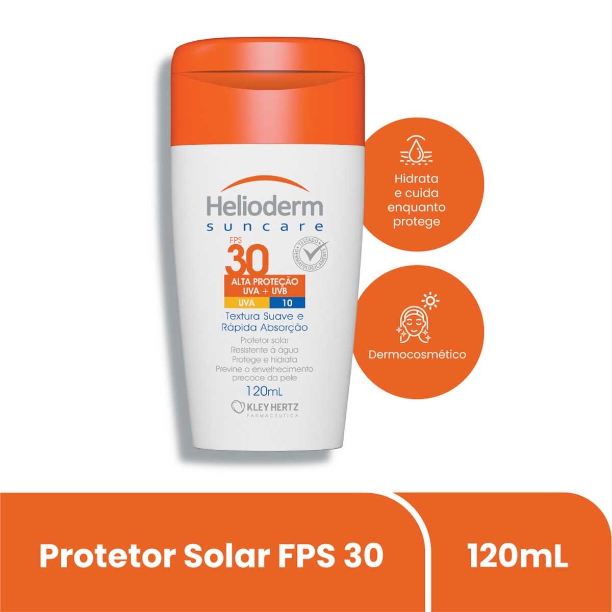Protetor Solar Fps 30 Helioderm Frasco 120Ml