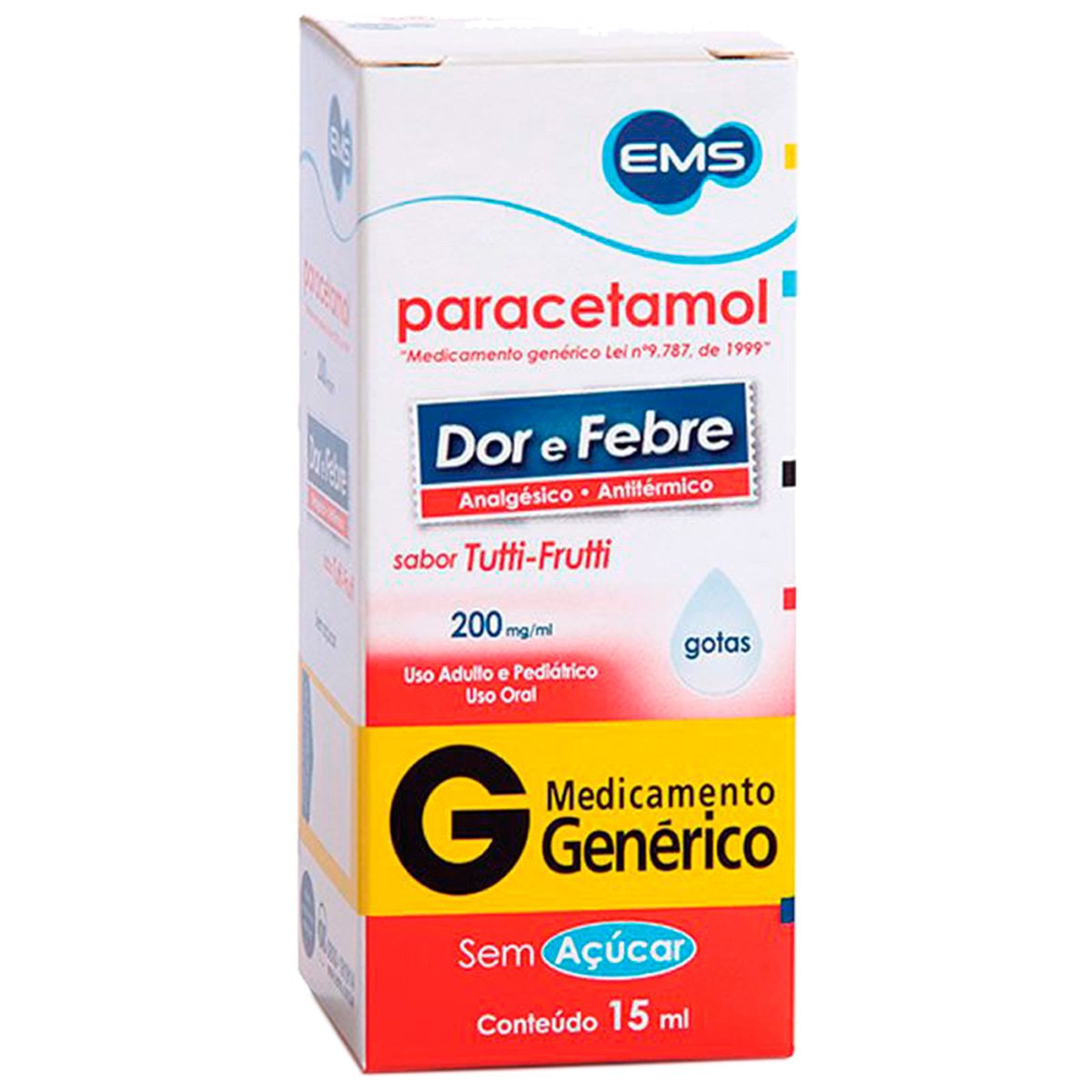 Paracetamol 200mg/ml Solução Oral 15ml - EMS