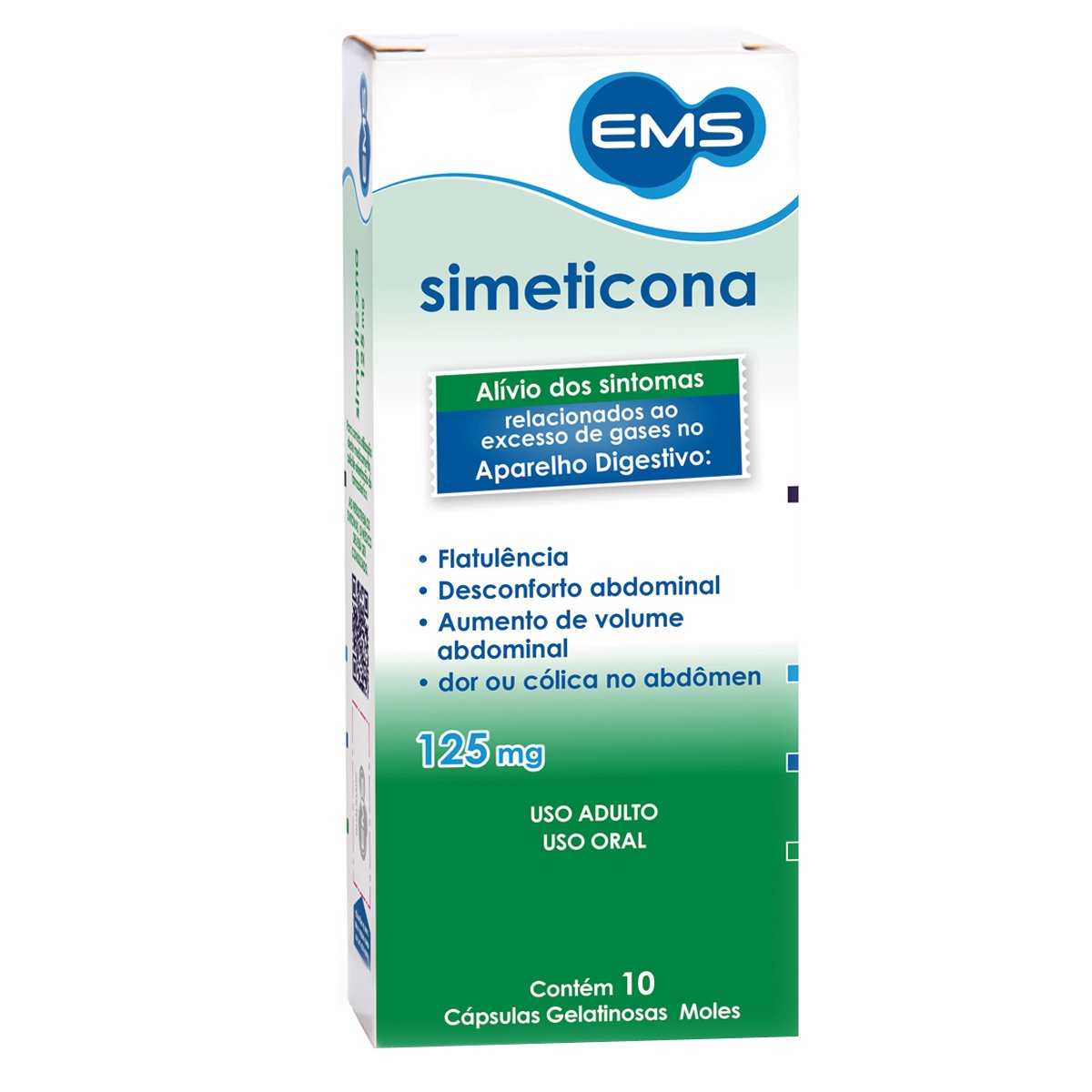 Simeticona 125Mg Ems Caixa Com 10 Cápsulas
