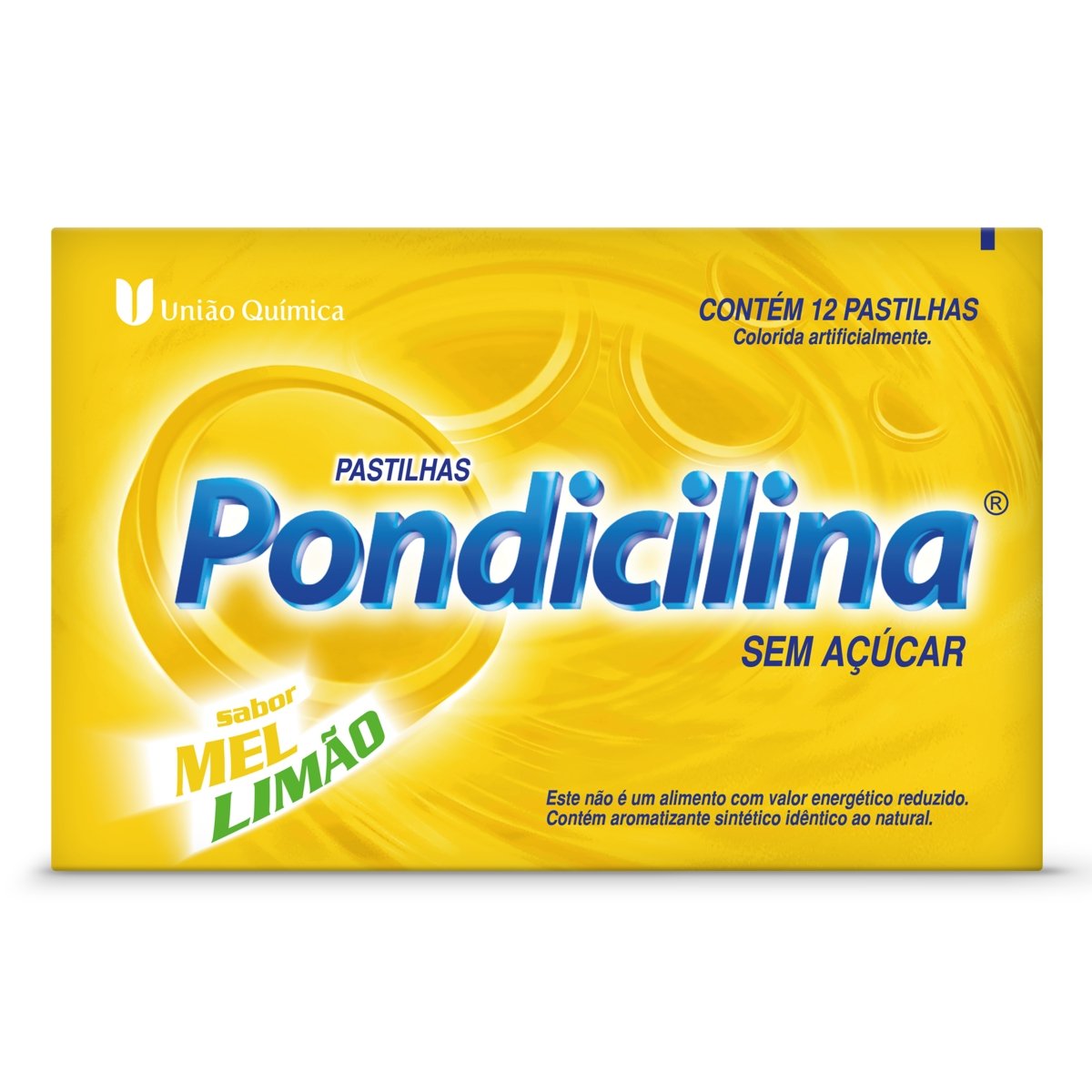 Pondicilina Sabor Mel E Limão União Quimica Com 12 Pastilhas
