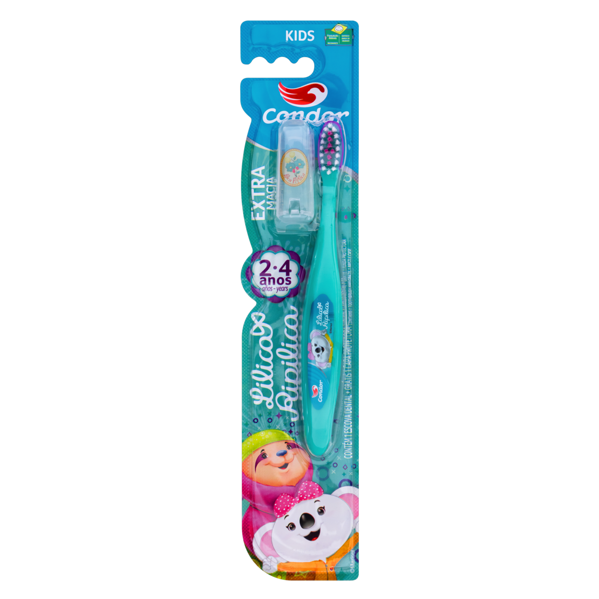 Escova Dental Infantil Lilica Repili 2 Ext Macia