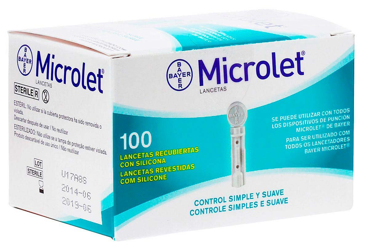 Lancetas Microlet Silicone Com 100Un