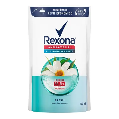 Refil Sabonete Líquido Rexona Antibacterial Fresh 200Ml