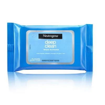 Lenço Demaquilante Neutrogena Deep Clean 25unidades