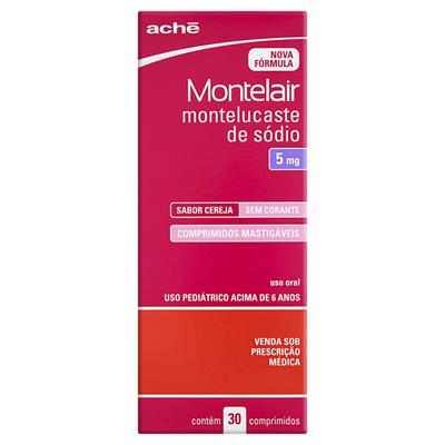Montelair 5Mg Cereja Aché Caixa 30 Comprimidos Mastigáveis