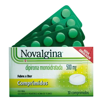 Novalgina 500Mg Sanofi Caixa Com 30 Comprimidos