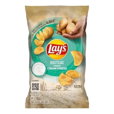 BATATA FRITA LAYS RUSTICA CREAM CHEESE 68G