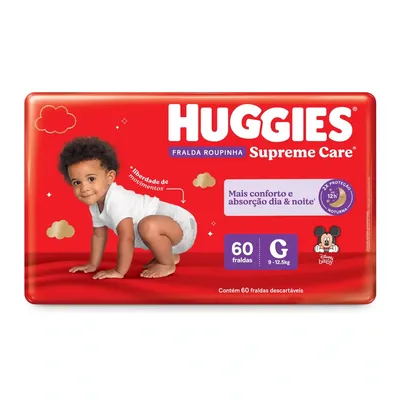 Fralda Roupinha Supreme Care G Huggies 60Un