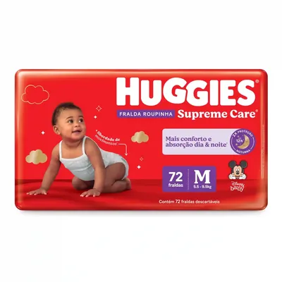 Fralda Huggies Roupinha Supreme Care M 72 unidades