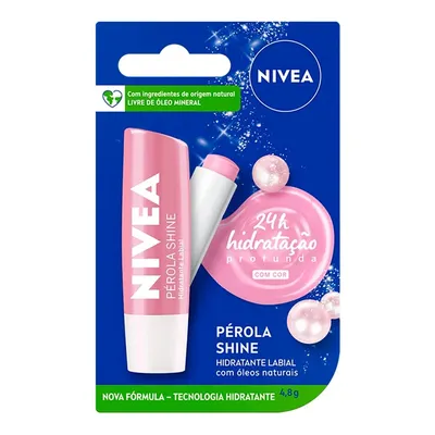 Protetor Labial Perola Shine Nivea 4,8G
