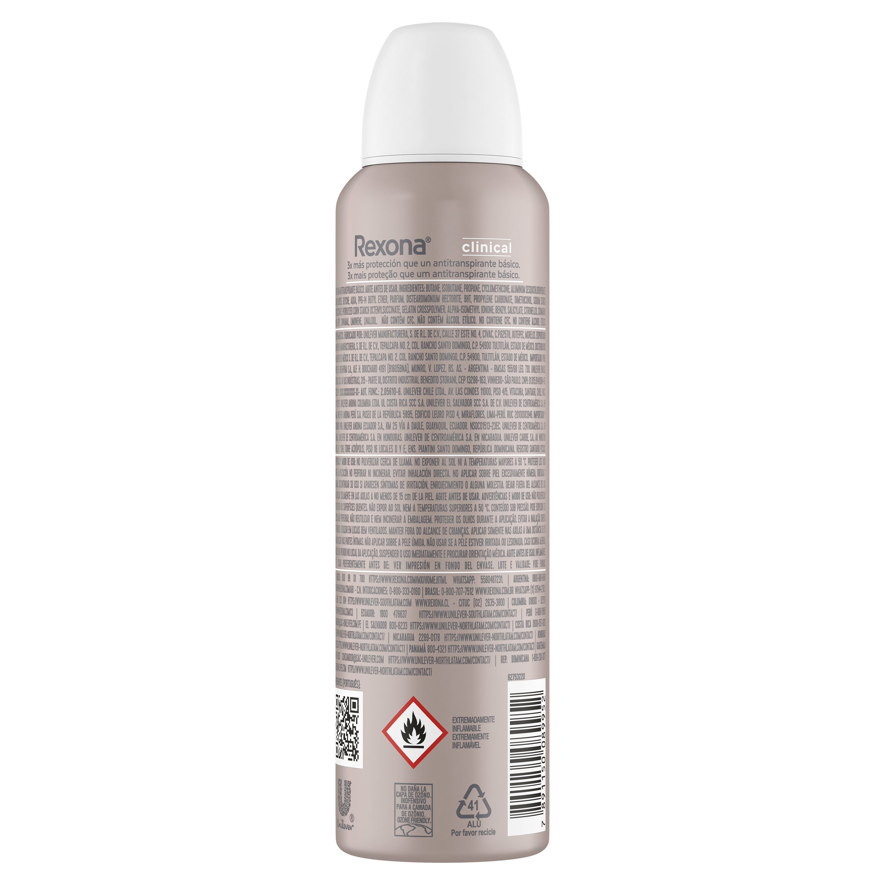 Desodorante Aerossol Refresh Rexona Clinical 150ml