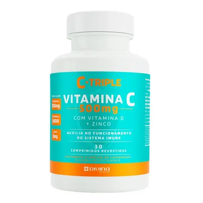 Suplemento 500mg C-Triple Frasco 30 Comprimidos Revestidos