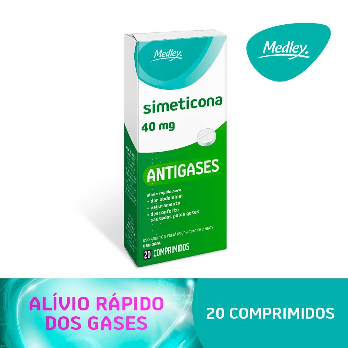 SIMETICONA 40MG 20 COMPRIMIDOS