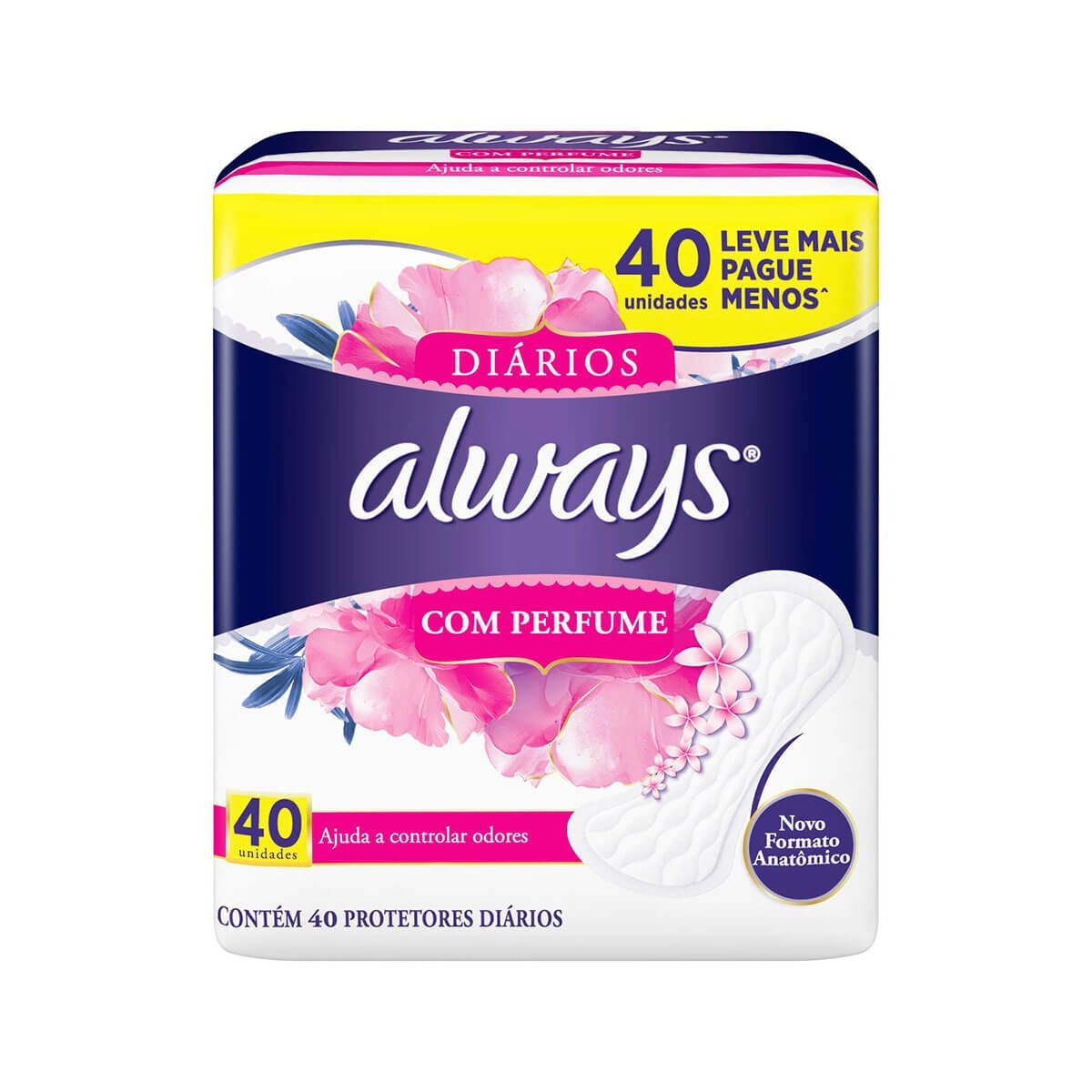 Protetor Diário de Calcinha Always com Perfume c/ 40u
