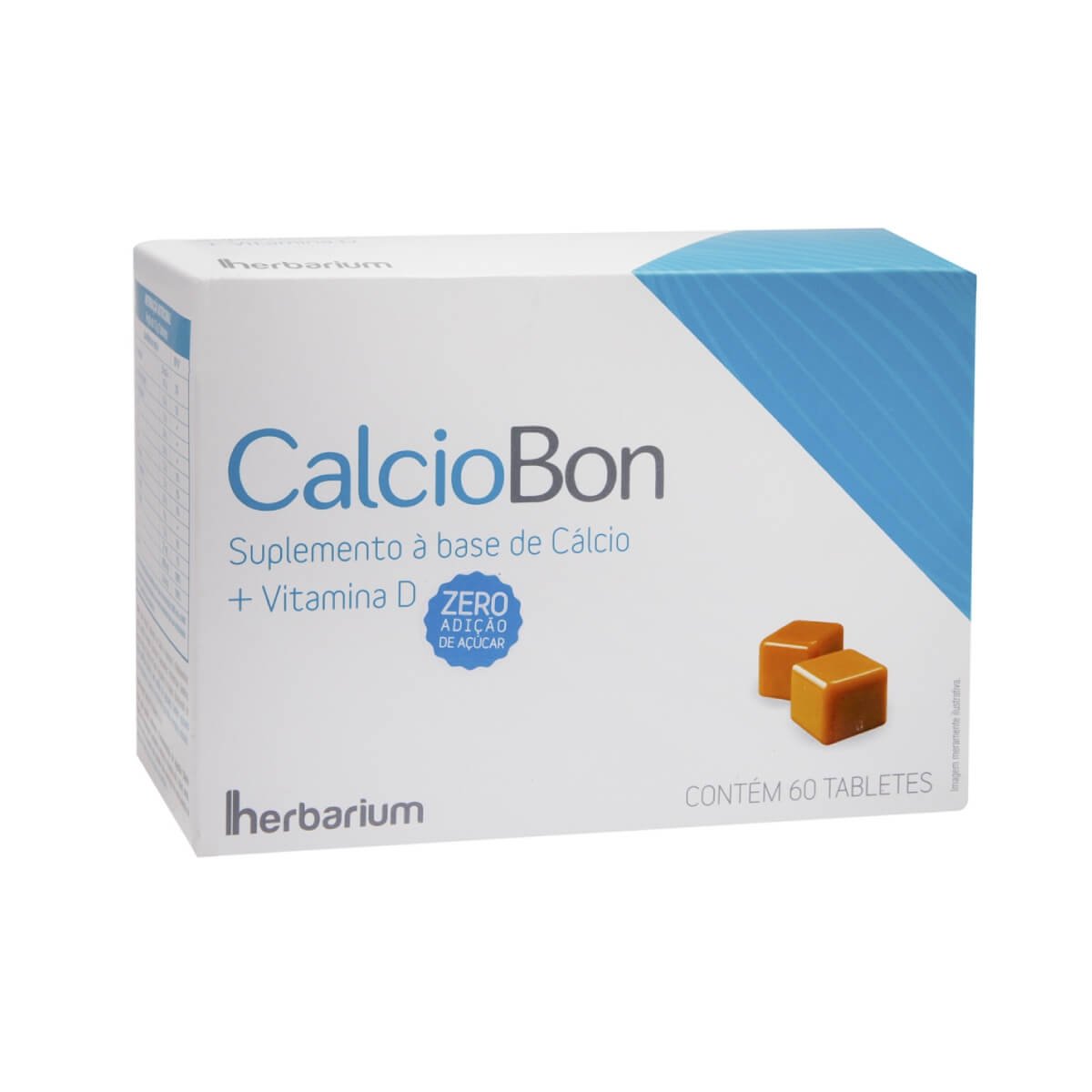 Calciobom Calcio+Vitamina D Caramelo 60 Tabletes 