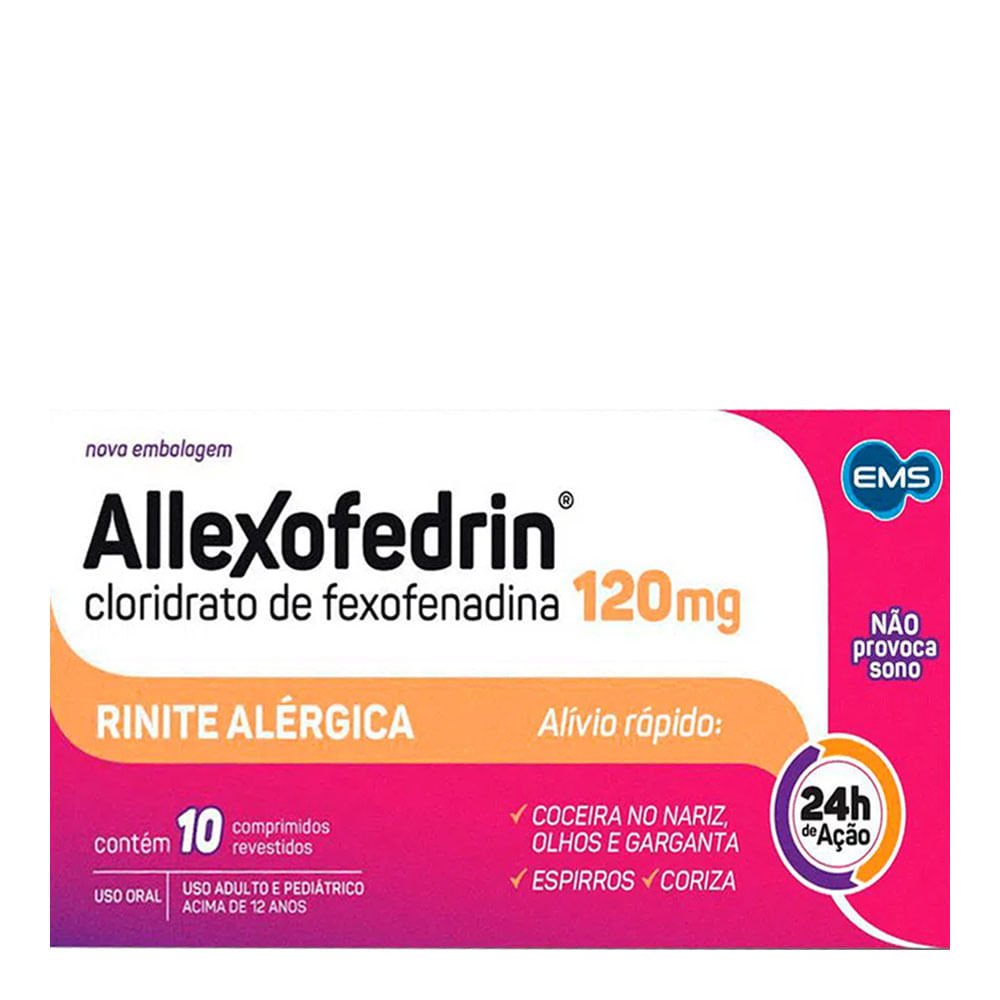 Allexofedrin 120Mg Ems Caixa Com 10 Comprimidos