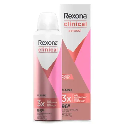 Desodorante Aerosol Rexona Clinical Clássic 91g