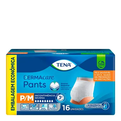 Roupa Intima Tena Dermacare Pants P/M 16Unidades