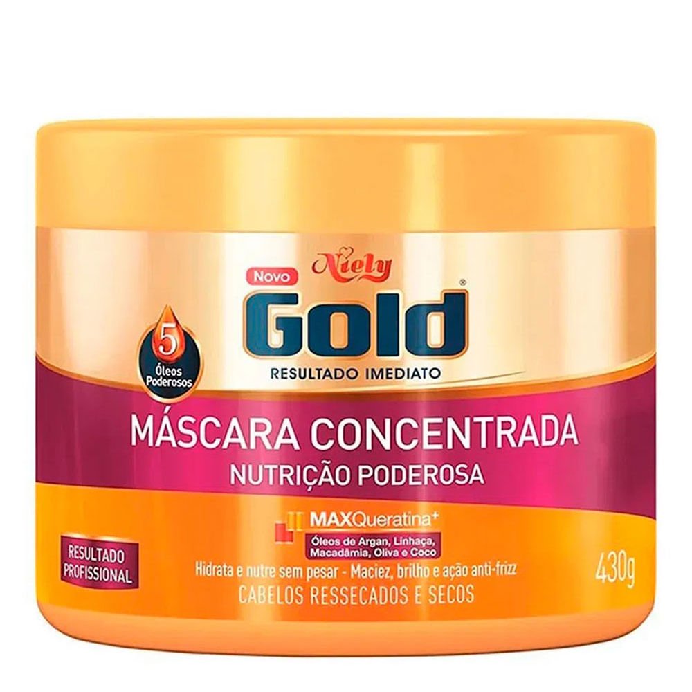Máscara Concentrada Niely Gold Nutrição Mágica 430G