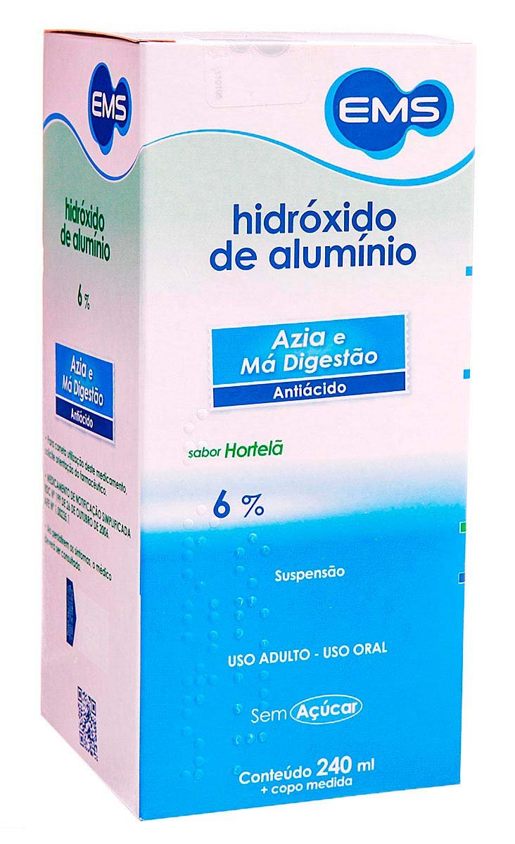 Hidróxido de Alumínio 61,5mg Hortelã 240ml - EMS