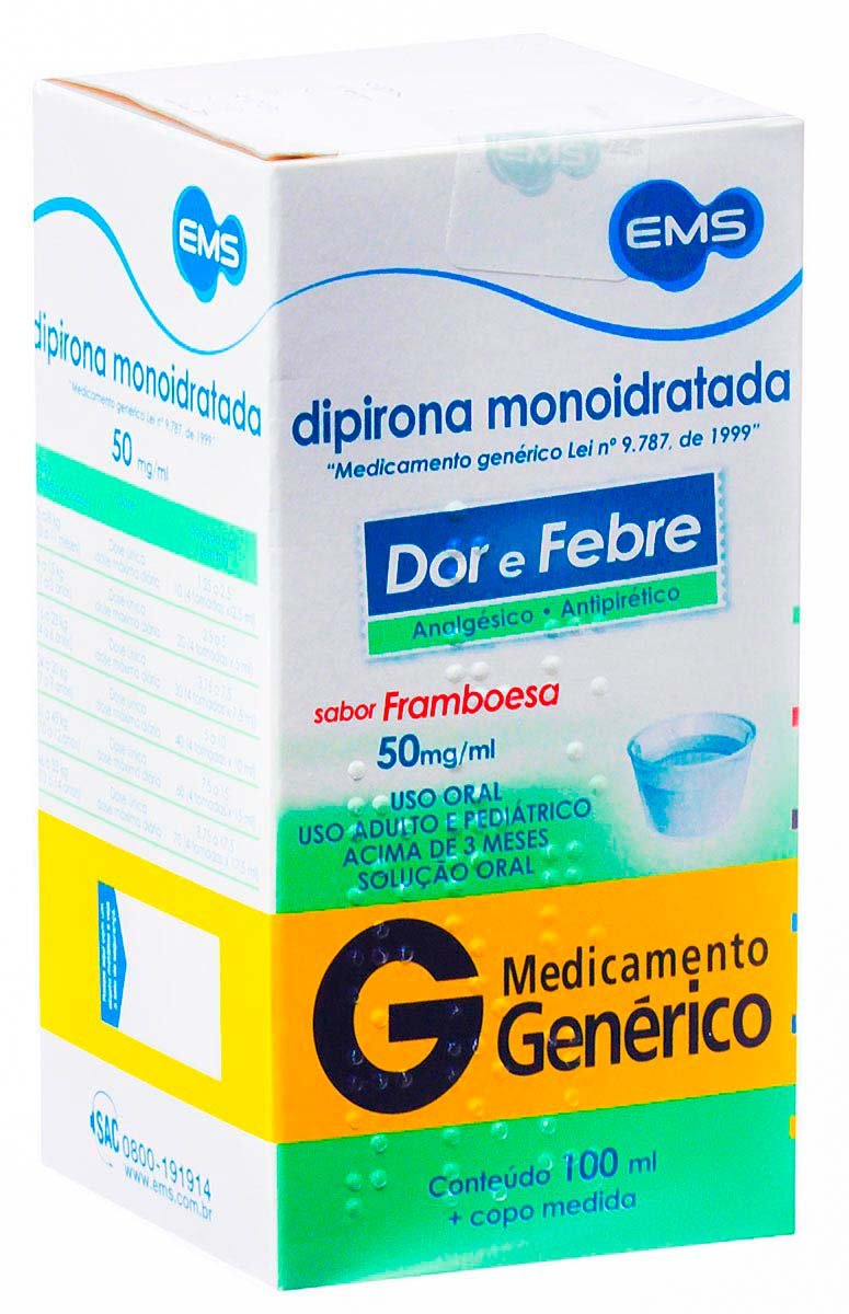 Dipirona Monoidratada Solução Oral 50Mg/Ml Com 100Ml
