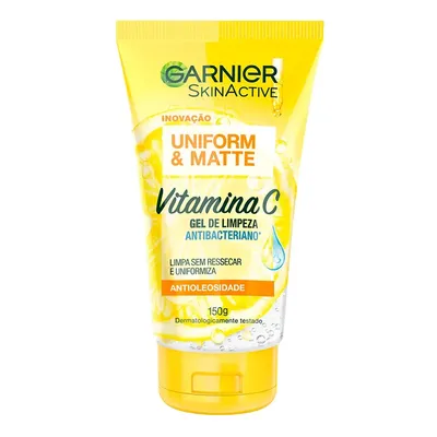Gel Limpeza Facial Garnier Uniform & Matte Antibac 150g