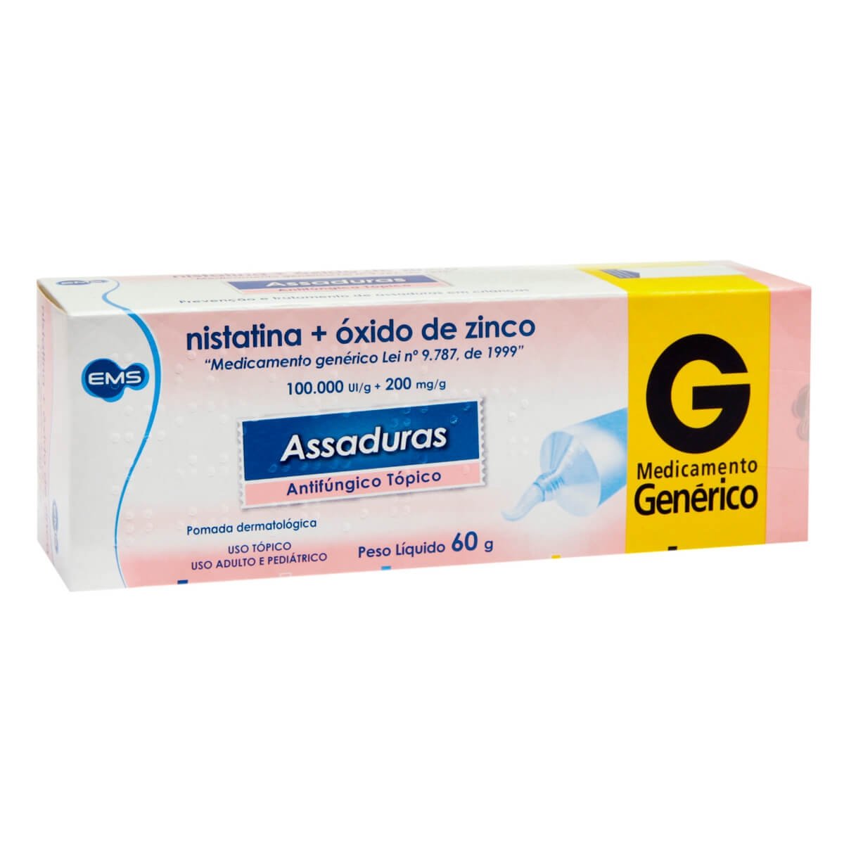 Nistatina+Oxido De Zinco Pom 60G - Ems(G)