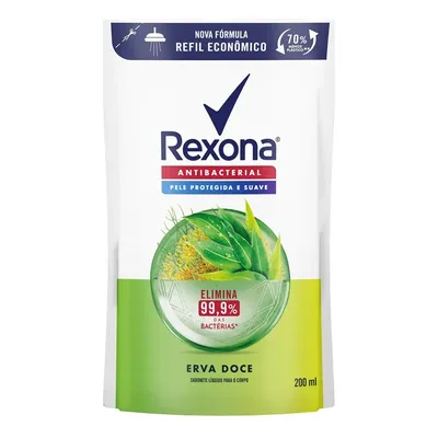 Sabonete Liquido Rexona Antibacteriano Er Doce Refil C/200ml