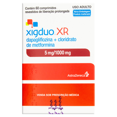 Xigduo Xr 5Mg + 1000Mg Astrazeneca 60 Comprimidos