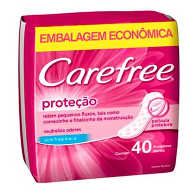 Protetor Diário Proteção Sem Perfume Carefree 40Un