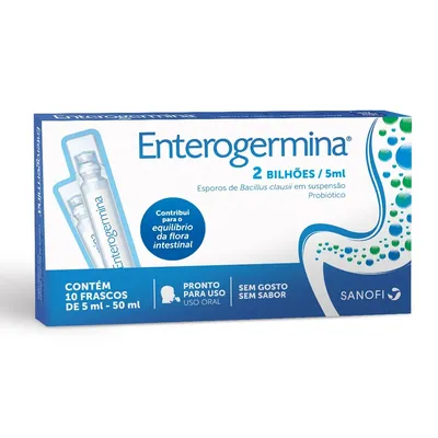 Probiótico Enterogermina 10 frascos de 5ml - SANOFI