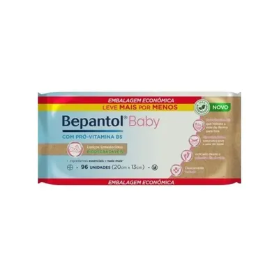 Lenço Umedecido Bepantol Baby Biodegradável Com 96Unidades