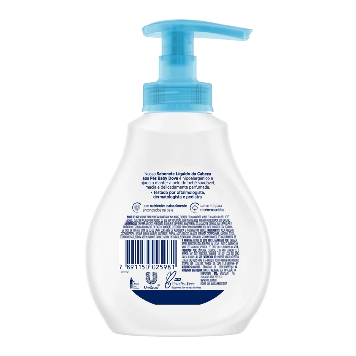 Sabonete Líquido Baby Dove Hidratação Enriquecida 200 ml
