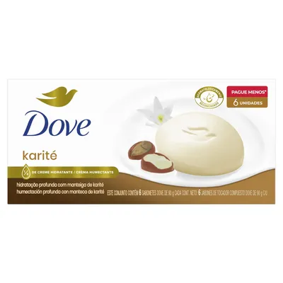 Sabonete em Barra Karite e Baunilha 6x90g - DOVE