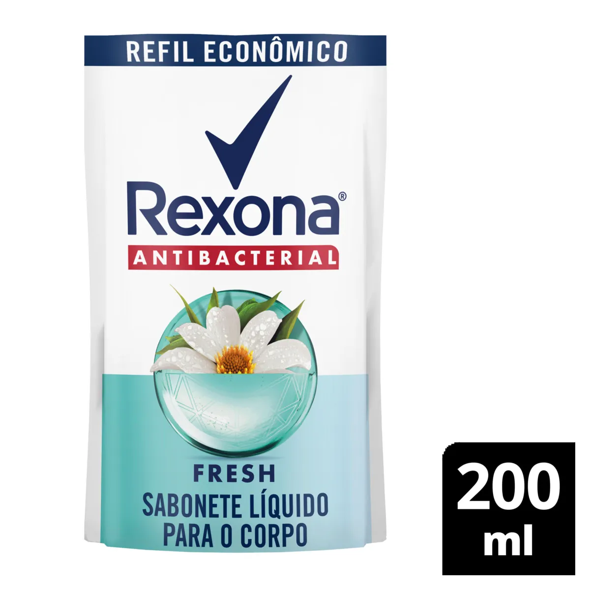 Refil Sabonete Líquido Rexona Antibacterial Fresh 200Ml