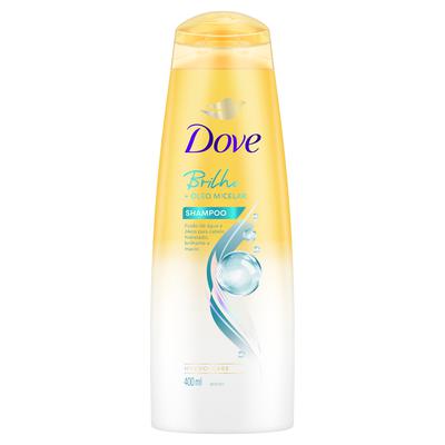 Shampoo Dove Brilho + Óleo Micelar Frasco 400ml
