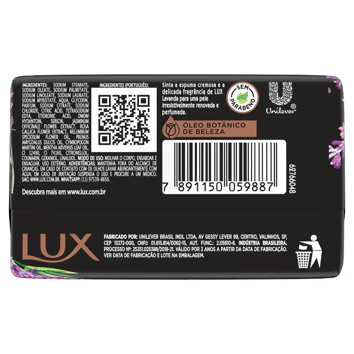 Sabonete Lux Lavanda 85G