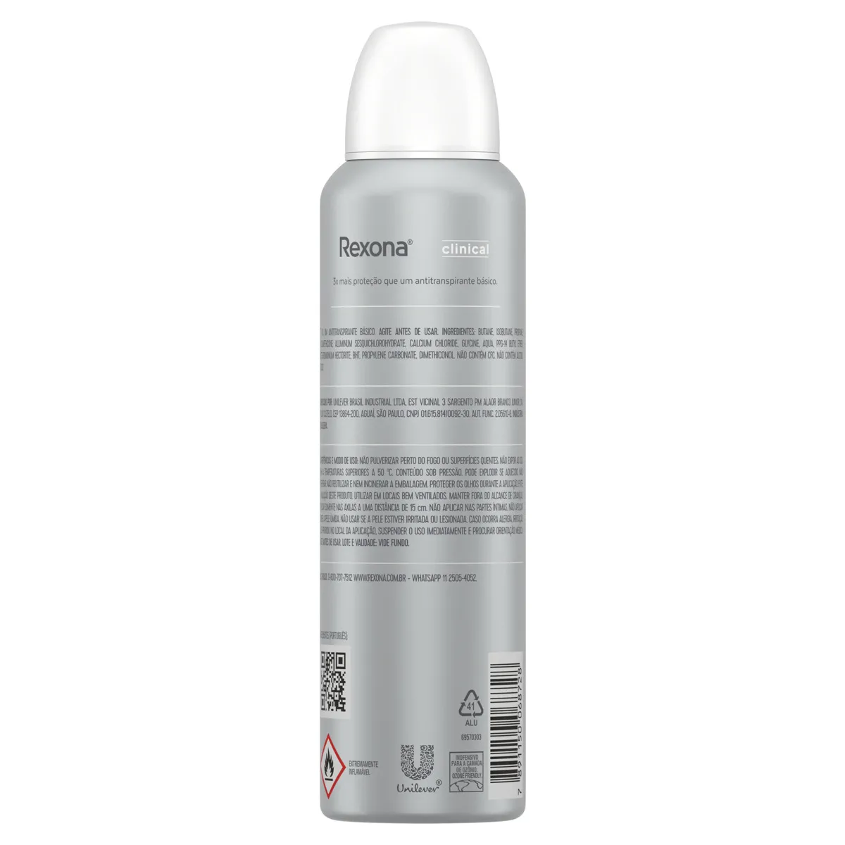 Desodorante Aerossol sem Perfume Rexona Clinical 150ml