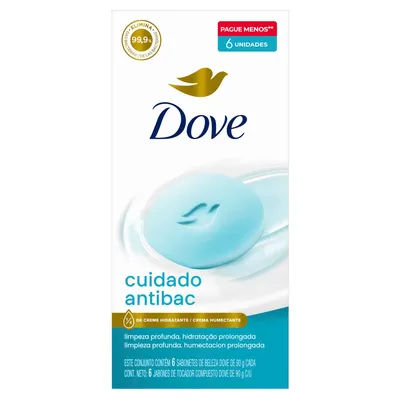Sabonete em Barra & Protege 6 Uni 90g Cada Lv+Pg- - DOVE