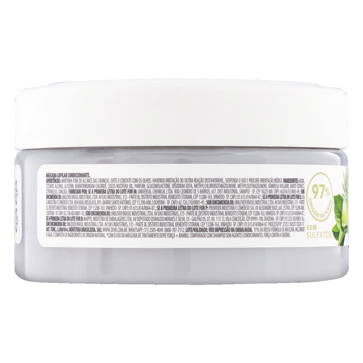 Máscara Capilar Dove Poder da Plantas Força + Bambu 190ml