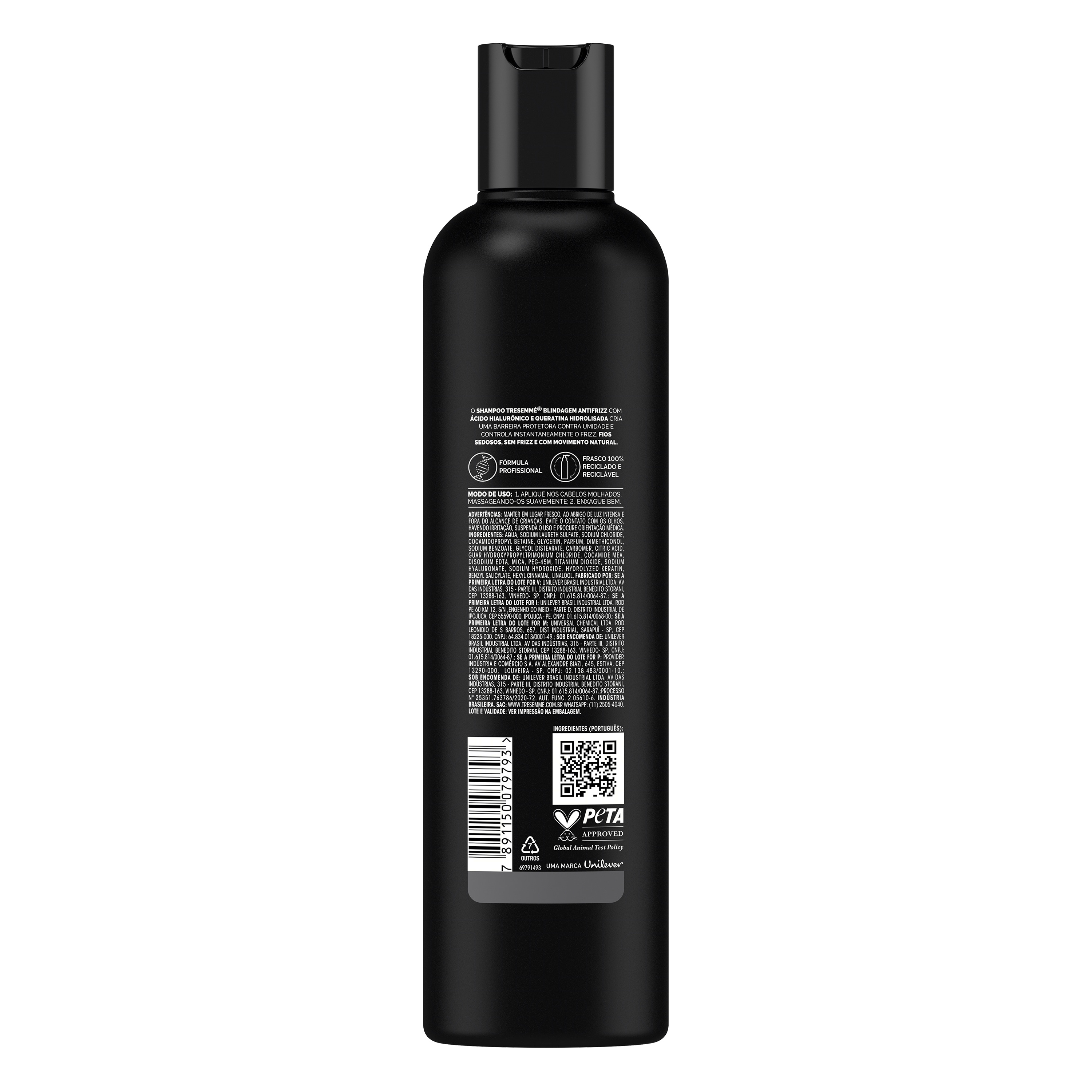 Shampoo Tresemmé Blindagem Antifrizz Frasco 400ml